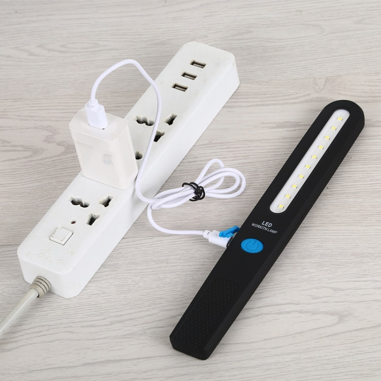 W555 10 SMD LEDs Portable USB Charging Magnet LED Working Lamp with Hook