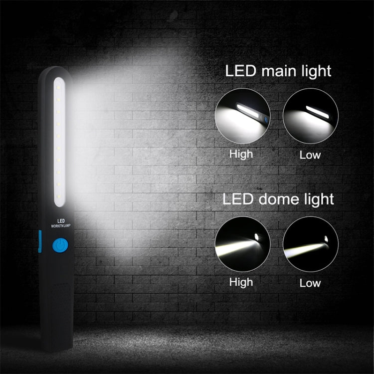W555 10 SMD LEDs Portable USB Charging Magnet LED Working Lamp with Hook