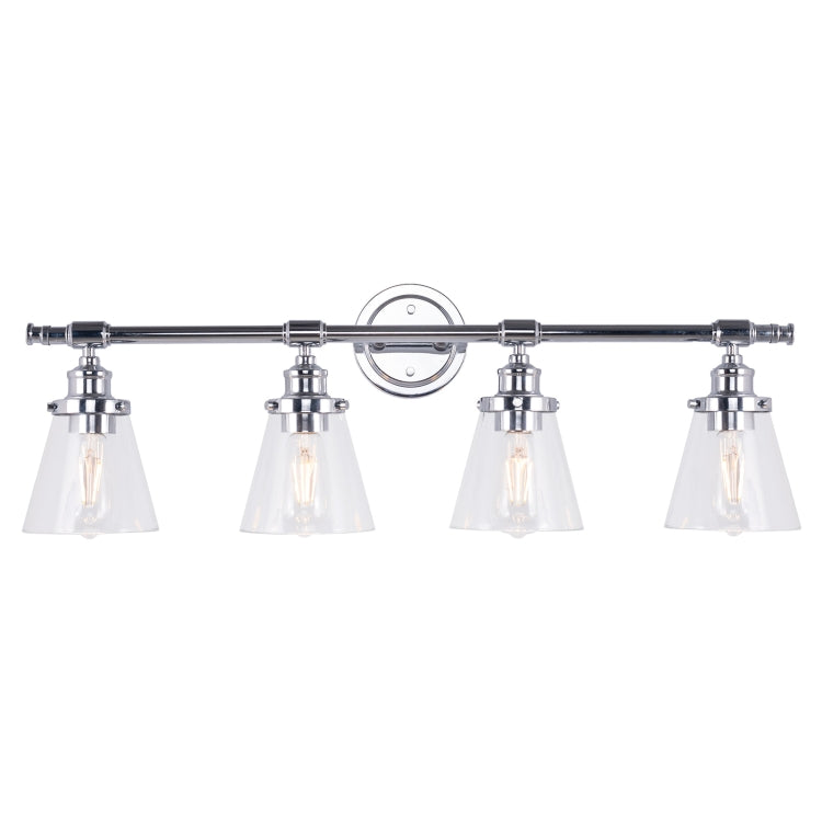 [US Warehouse] 4 Heads Modern Glass Dressing Table Mirror Front Light Lamps and Lanterns, without Bulb