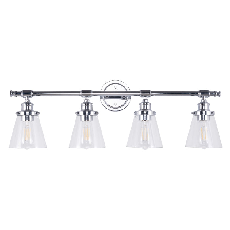 [US Warehouse] 4 Heads Modern Glass Dressing Table Mirror Front Light Lamps and Lanterns, without Bulb