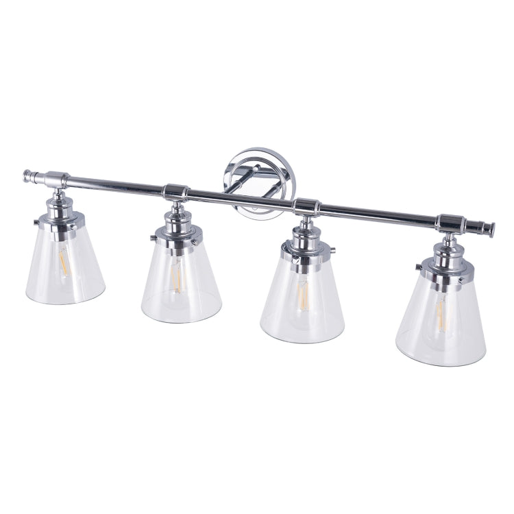 [US Warehouse] 4 Heads Modern Glass Dressing Table Mirror Front Light Lamps and Lanterns, without Bulb