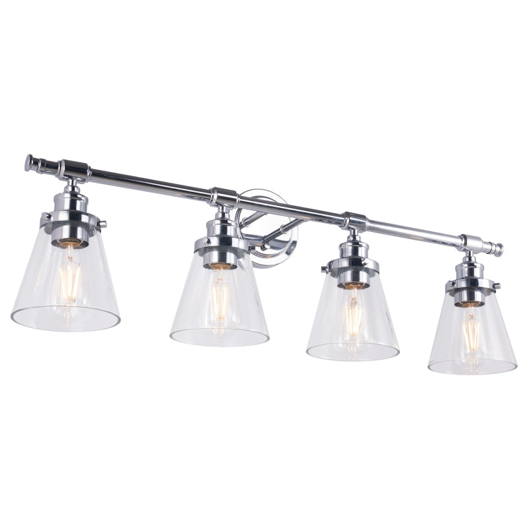 [US Warehouse] 4 Heads Modern Glass Dressing Table Mirror Front Light Lamps and Lanterns, without Bulb