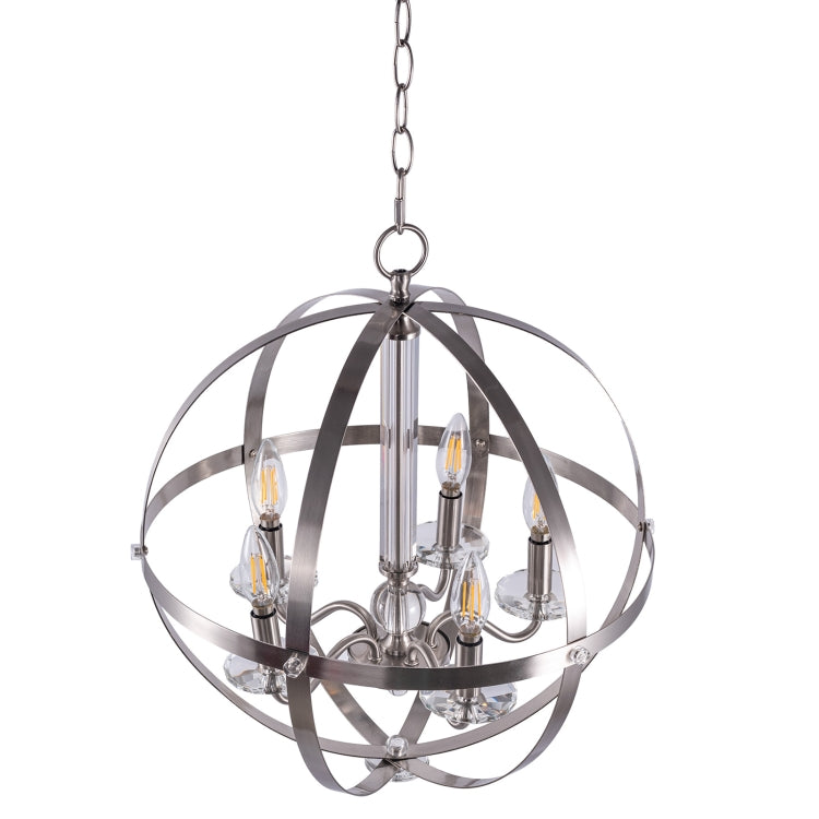 [US Warehouse] 5-Light Candle Style Glass Kitchen Spherical Pendant Lamps and Lanterns without Bulb