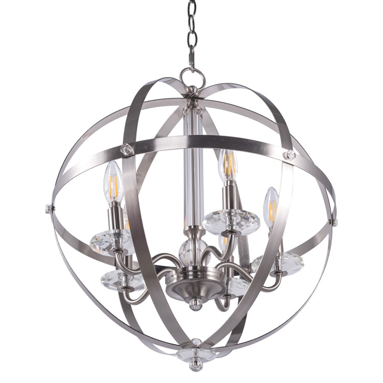 [US Warehouse] 5-Light Candle Style Glass Kitchen Spherical Pendant Lamps and Lanterns without Bulb