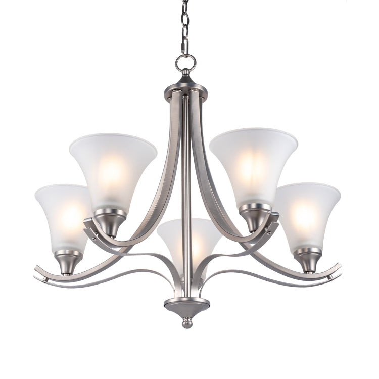 [US Warehouse] 5-Light Shape Glass Kitchen Branch Pendant Lamps and Lanterns without Bulb