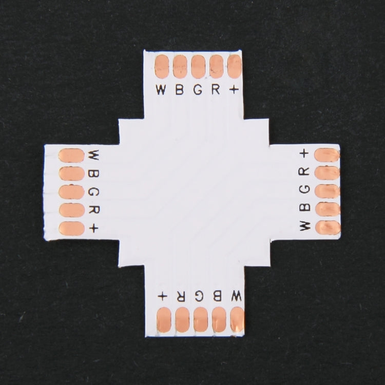 10 PCS 10mm 5 Pin + Type Connector FPC Board for RGBW LED Strip