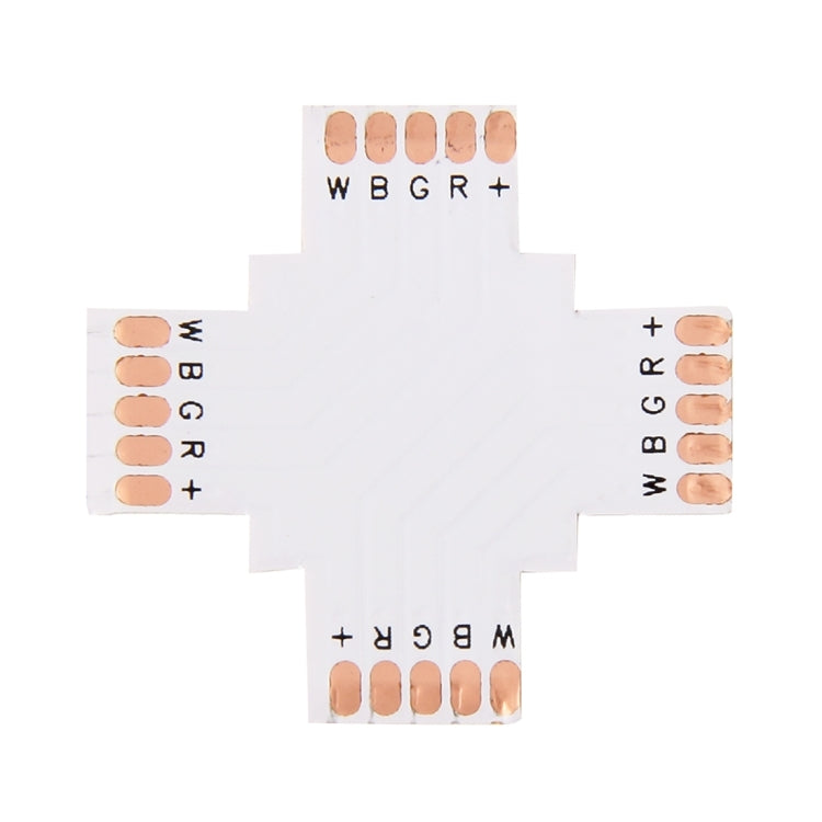 10 PCS 10mm 5 Pin + Type Connector FPC Board for RGBW LED Strip