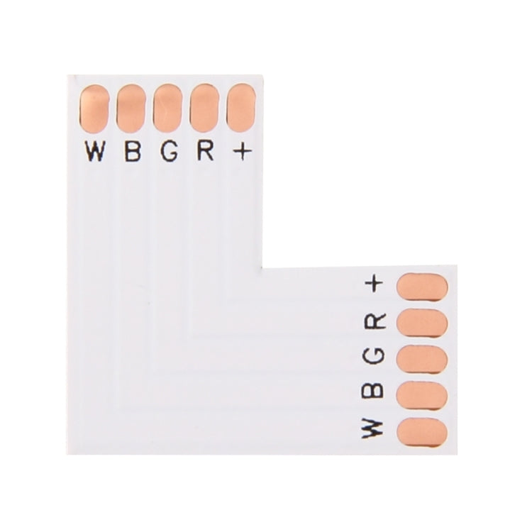 10 PCS 10mm 5 Pin L Type Connector FPC Board for RGBW LED Strip
