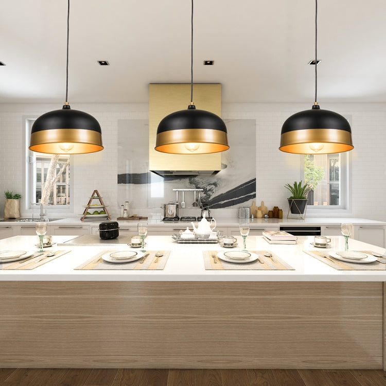 [US Warehouse] Linear Dome Living Room Kitchen Bedroom Pendant Light Height Adjustable Ceiling Hanging Lamp without Bulb