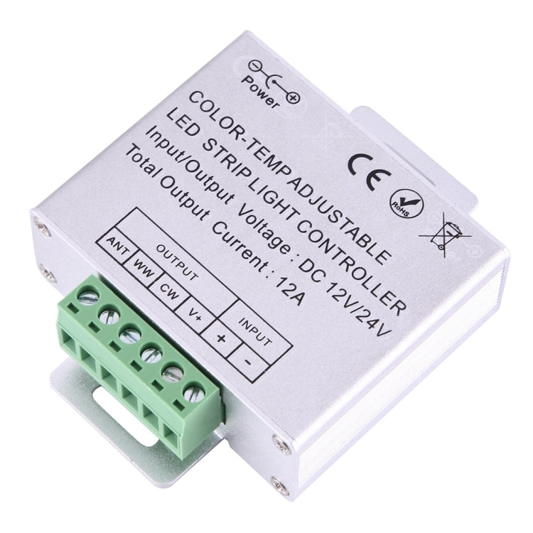 SX-026RF Double Channels RF Wireless LED Strip Controller with 5 Keys Half-touch Remote Control,  DC 12-24V