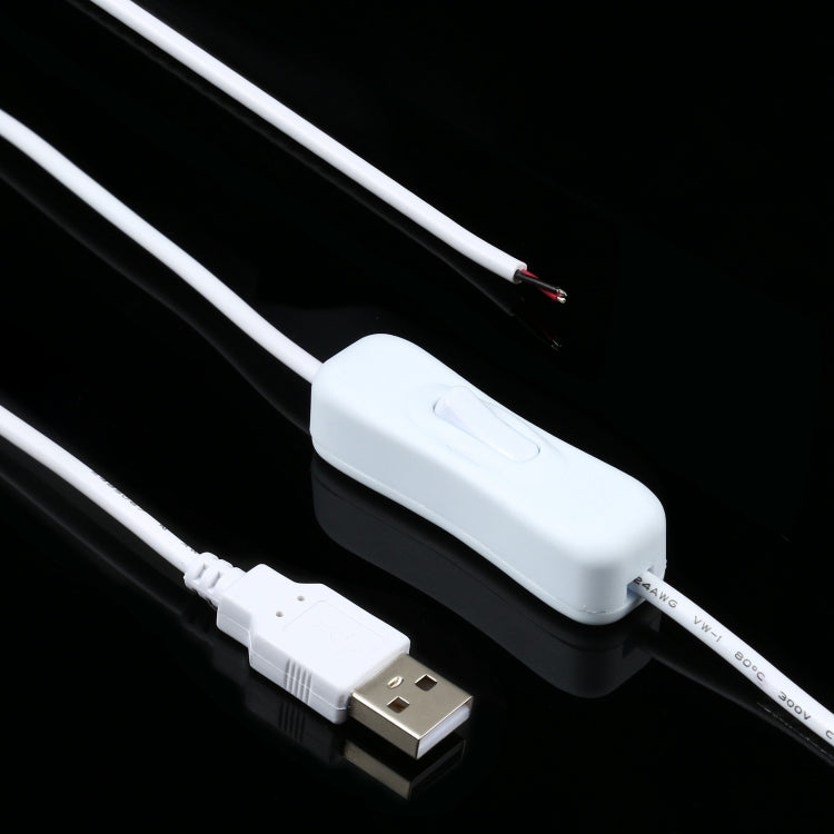 USB Electrical Connector Power Cable for LED Light Bar, with Switch, Cable Length: 1m