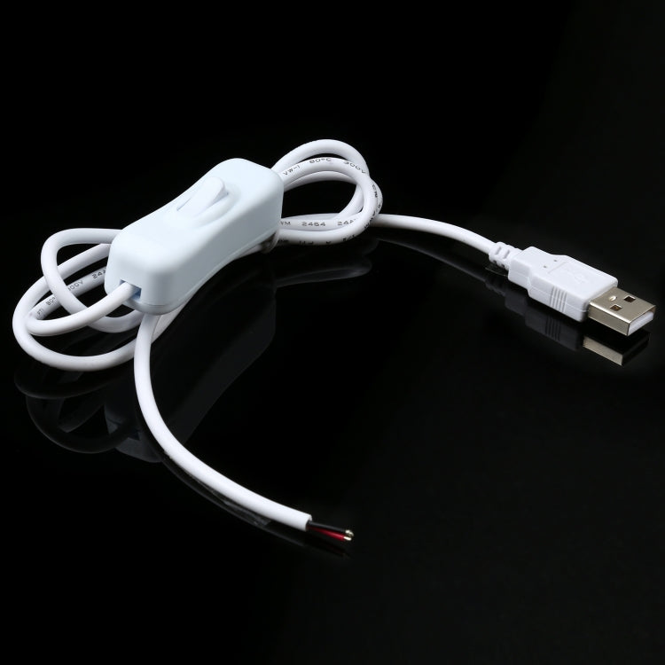 USB Electrical Connector Power Cable for LED Light Bar, with Switch, Cable Length: 1m