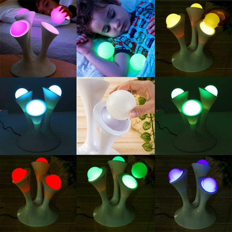 Mushroom Shape LED Colorful Gradient Light, Magic Night Light Innovation Fluorescent Bedside Lamp, AC 100-240V