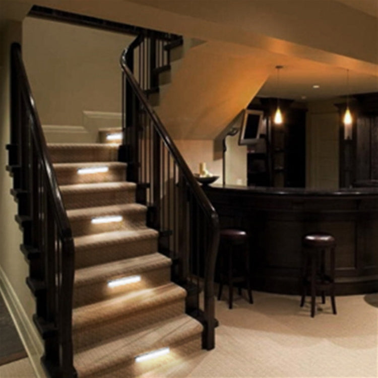 2W 12 LEDs Warm White Wide Screen Intelligent Human Body Sensor Light LED Corridor Cabinet Light, USB Charging Version