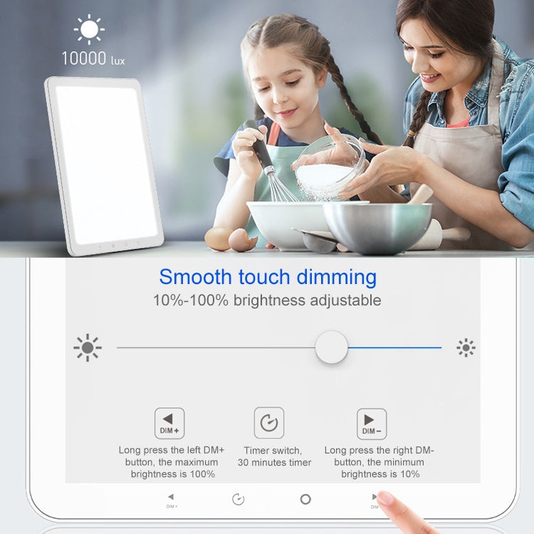 LED Bionic Sunlight Smart Touch Dimming Light Emotional Phototherapy Light