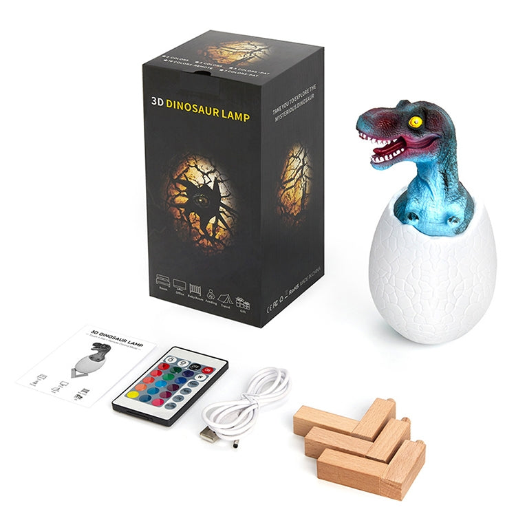 Tyrannosaurus Shape Creative Touch 3D Decorative Night Light, 16-color Patting Remote Control Version