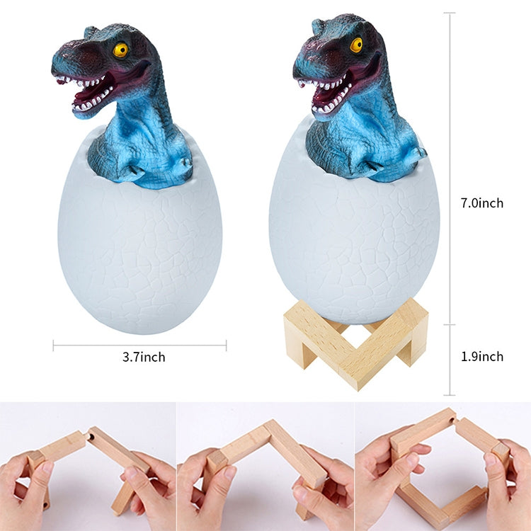 Tyrannosaurus Shape Creative Touch 3D Decorative Night Light, 16-color Patting Remote Control Version