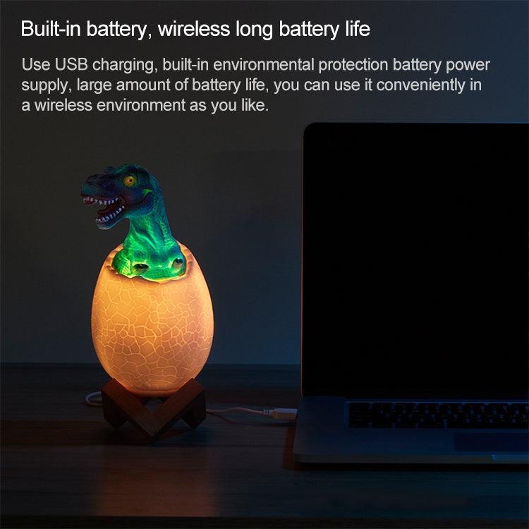 Tyrannosaurus Shape Creative Touch 3D Decorative Night Light, 16-color Patting Remote Control Version