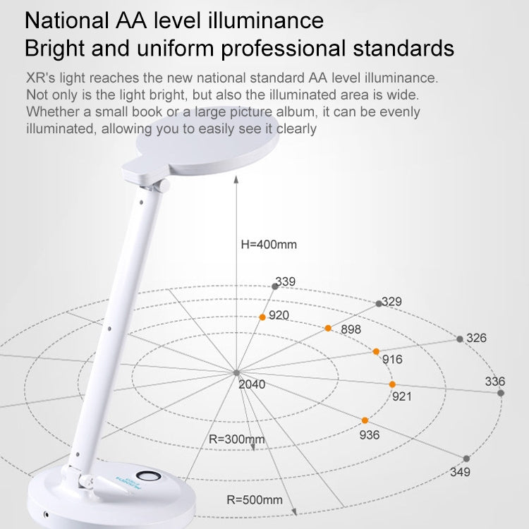 LED Student Learning Eye Protection Foldable Rechargeable Desk Lamp, Built-in 8000mAh Battery
