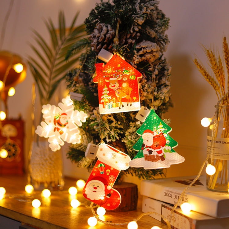 6 in 1 LED Christmas Pendant String Lights USB Holiday Decoration Light
