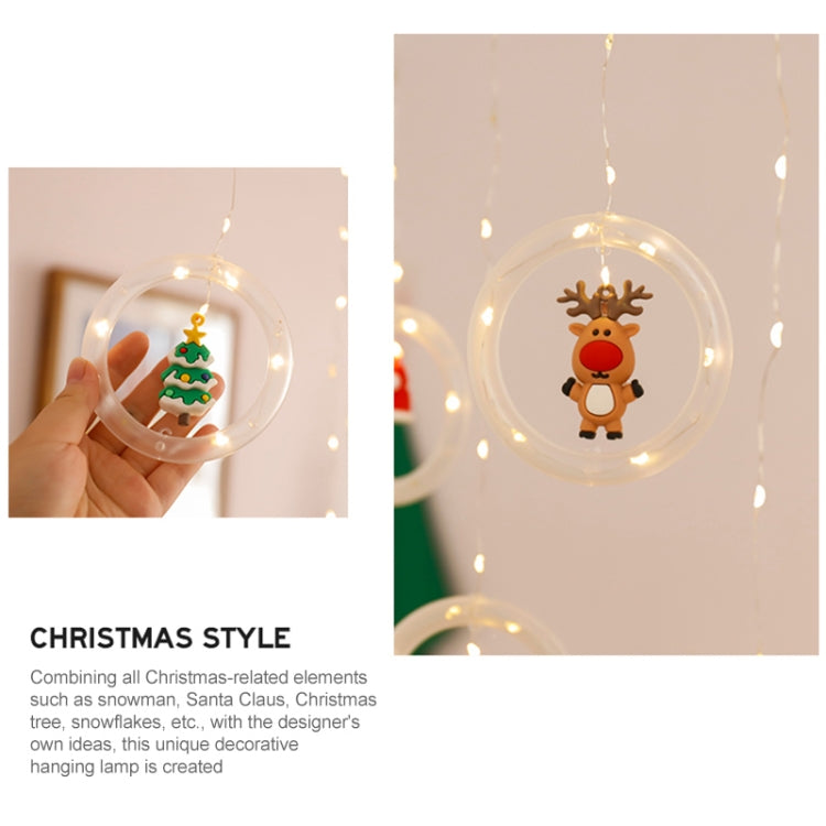 LED Christmas Wishing Ring Curtain String Lights USB Holiday Decoration Light