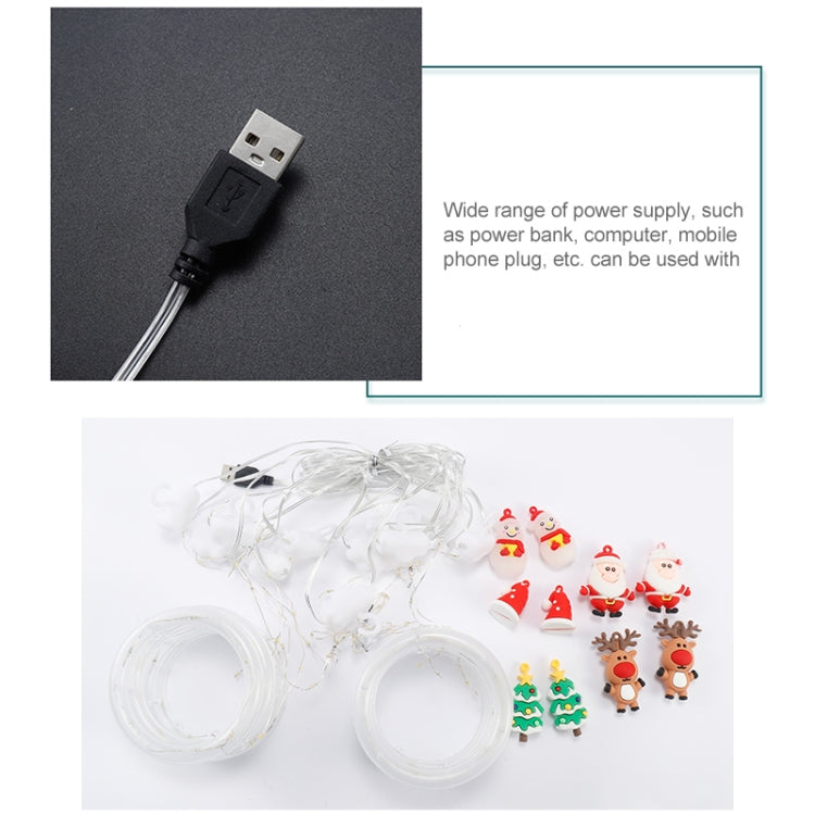 LED Christmas Wishing Ring Curtain String Lights USB Holiday Decoration Light
