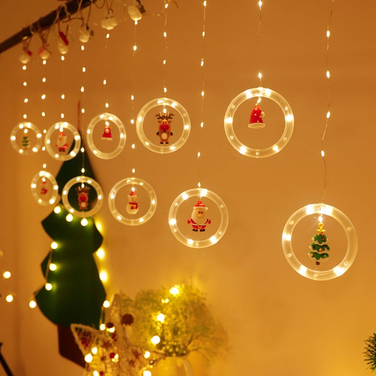 LED Christmas Wishing Ring Curtain String Lights USB Holiday Decoration Light