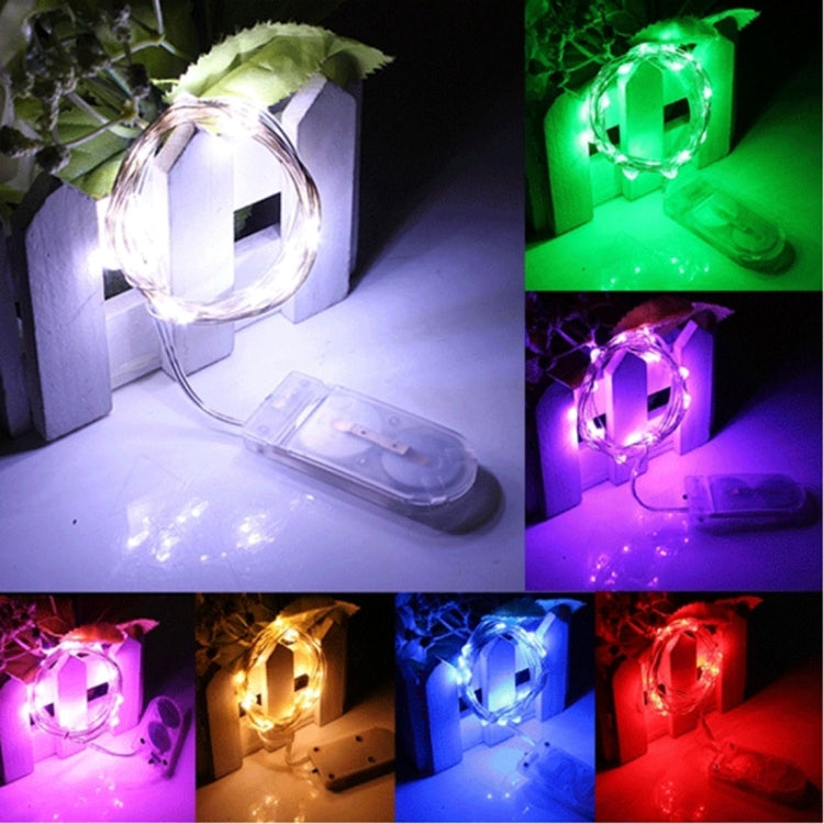 2m 120LM LED Copper Wire String Decoration Lights , 2 x 2032 Button Batteries Powered IP65 Waterproof SMD-0603 Festival Light(Colorful Light)