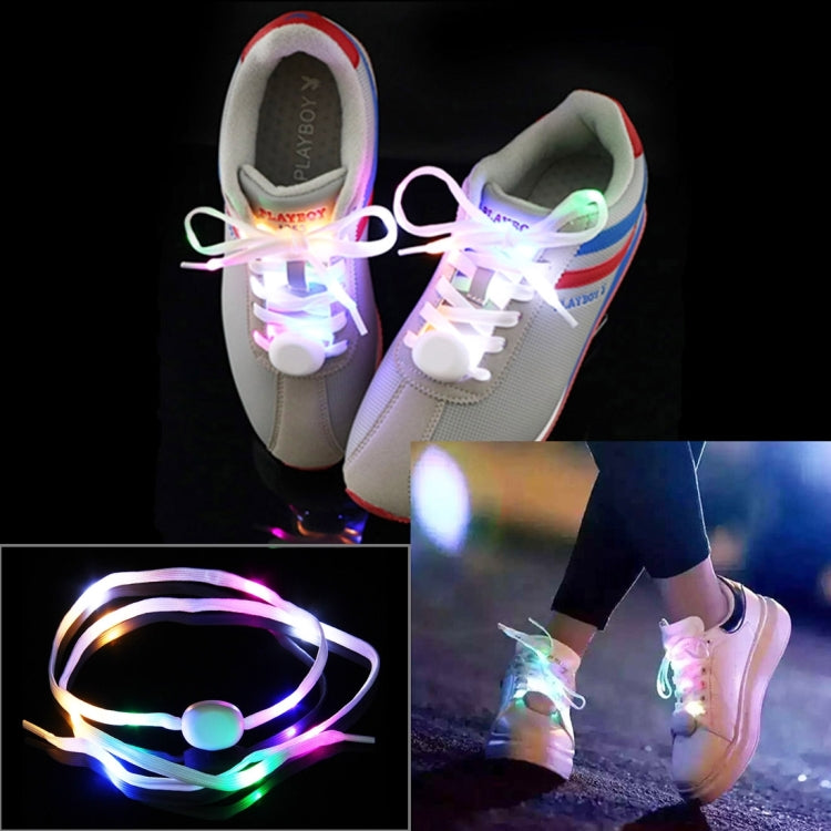 1 Pair 1.1m CR2032 Button Batteries Powered LED Shoelace Lamp / Decoration Light Strip