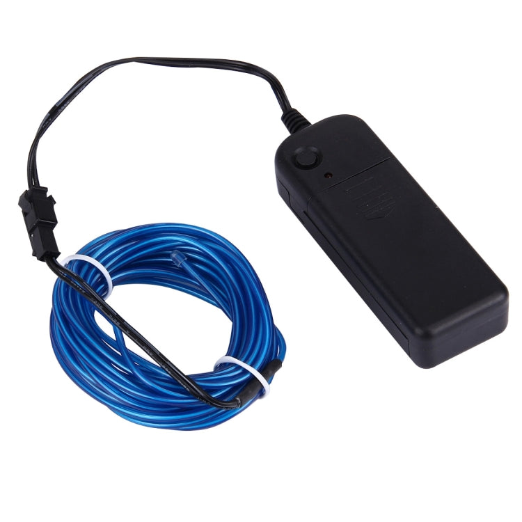 5m EL Cold Light Flexible Strip Light, 2 x AA Batteries Powered with Clip(Blue Light)