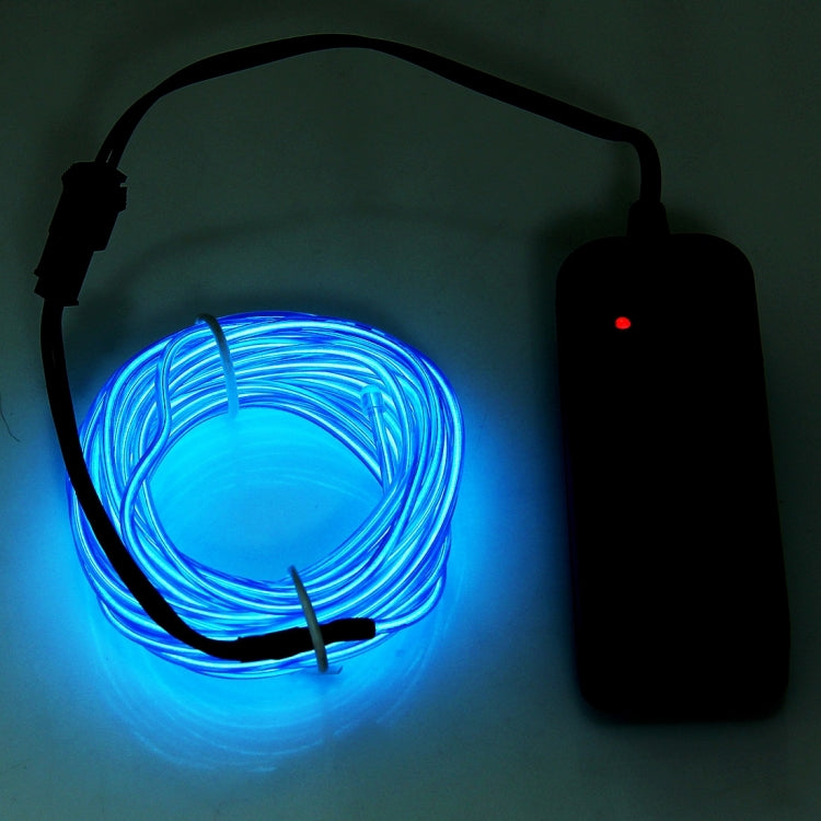5m EL Cold Light Flexible Strip Light, 2 x AA Batteries Powered with Clip(Blue Light)