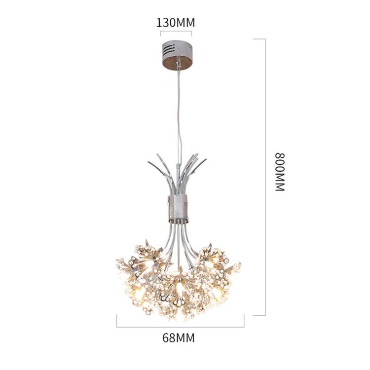 19 Leds White Light LED Creative Dandelion Lamp Simple Living Room Bedroom Lamp Pendant Light