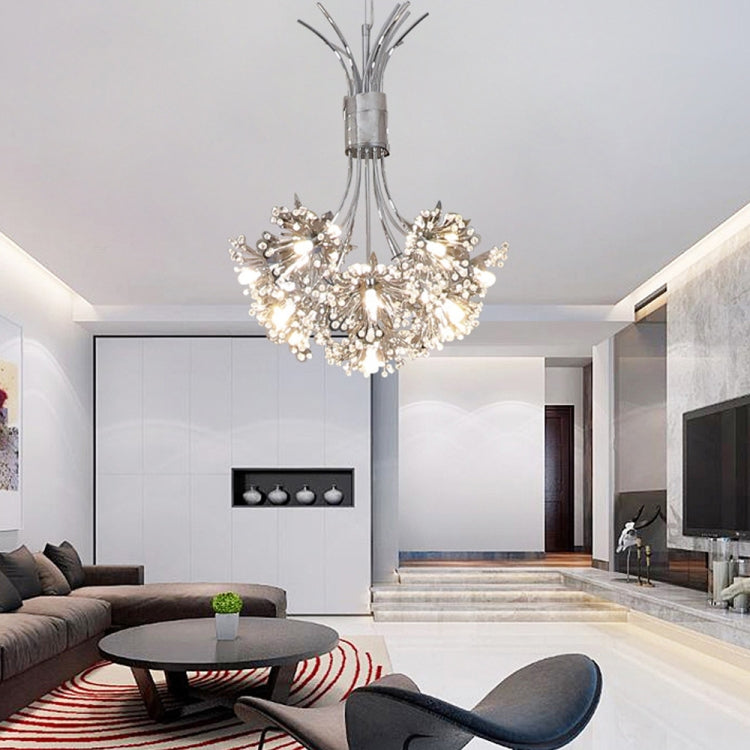 19 Leds White Light LED Creative Dandelion Lamp Simple Living Room Bedroom Lamp Pendant Light