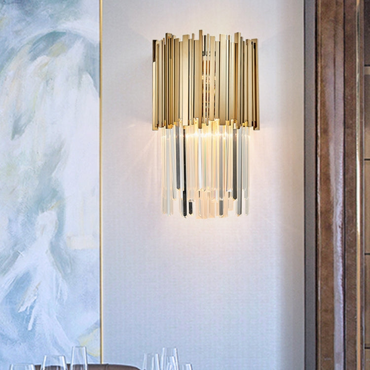 E14 Creative Retro Living Room Bedroom Corridor Aisle LED Lamp Crystal Wall Light , Size: 21x46cm