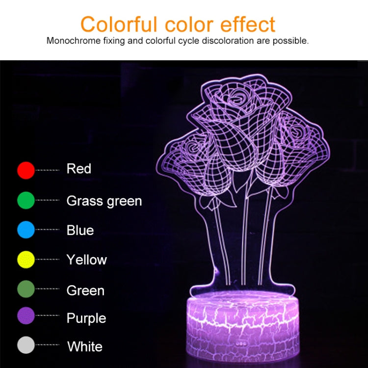 Three Footballs Shape Creative Crack Touch Dimming 3D Colorful Decorative Night Light with Remote Control