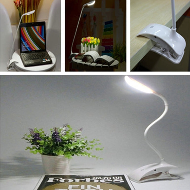 YouOKLight Fexible  Reading Light Cilp Desk Lamp, USB Rechargeable, 18 SMD-3528 LED, Touch Sensor LED, White Light