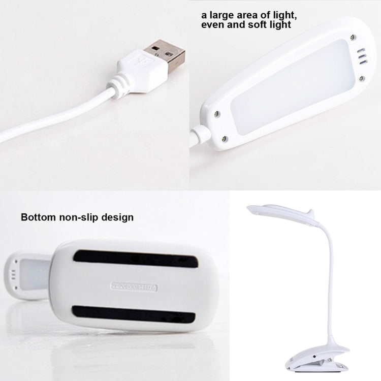 YouOKLight Fexible  Reading Light Cilp Desk Lamp, USB Rechargeable, 18 SMD-3528 LED, Touch Sensor LED, White Light