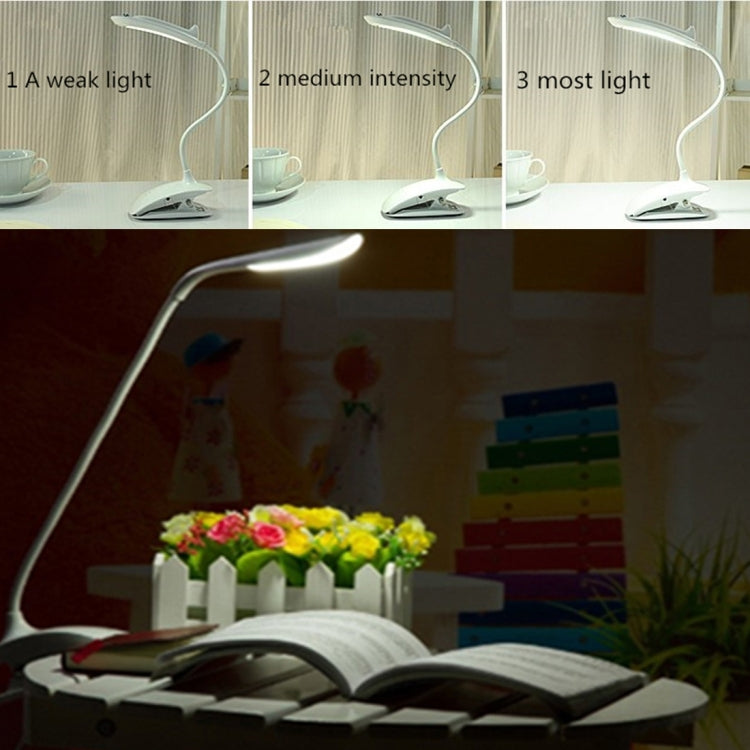 YouOKLight Fexible  Reading Light Cilp Desk Lamp, USB Rechargeable, 18 SMD-3528 LED, Touch Sensor LED, White Light