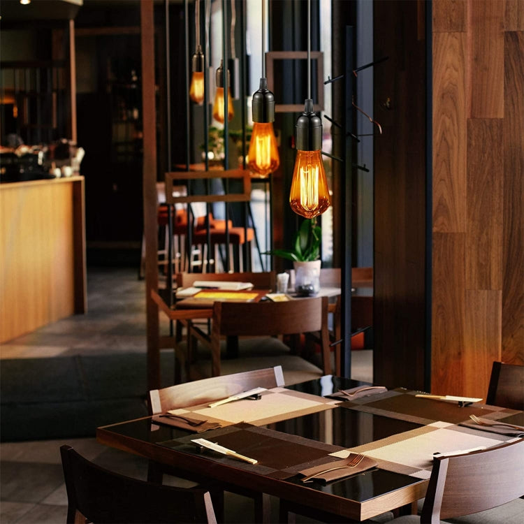 E27 Lamp Light Socket Bulbs Holder Base(Black)