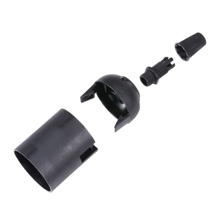 E14 Lamp Light Socket Bulbs Holder Base (Black)