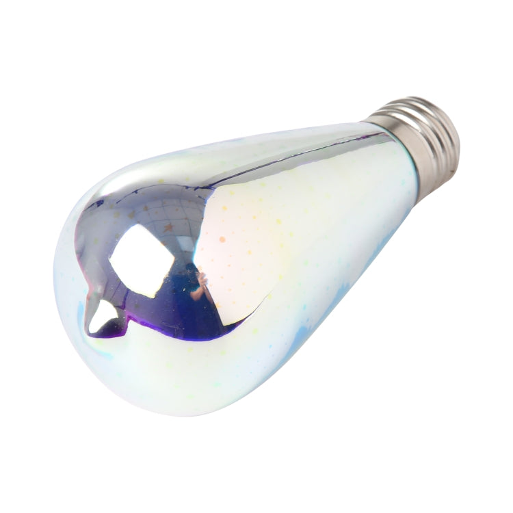 ST64 E27 4W Warm Light 3D Fireworks LED Bulb AC 110-265V