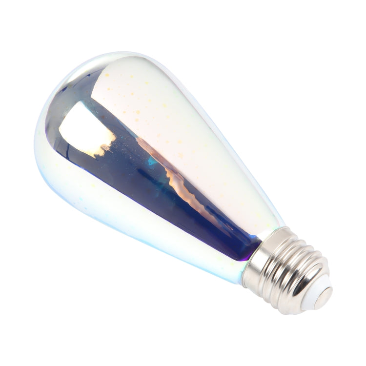 ST64 E27 4W Warm Light 3D Fireworks LED Bulb AC 110-265V