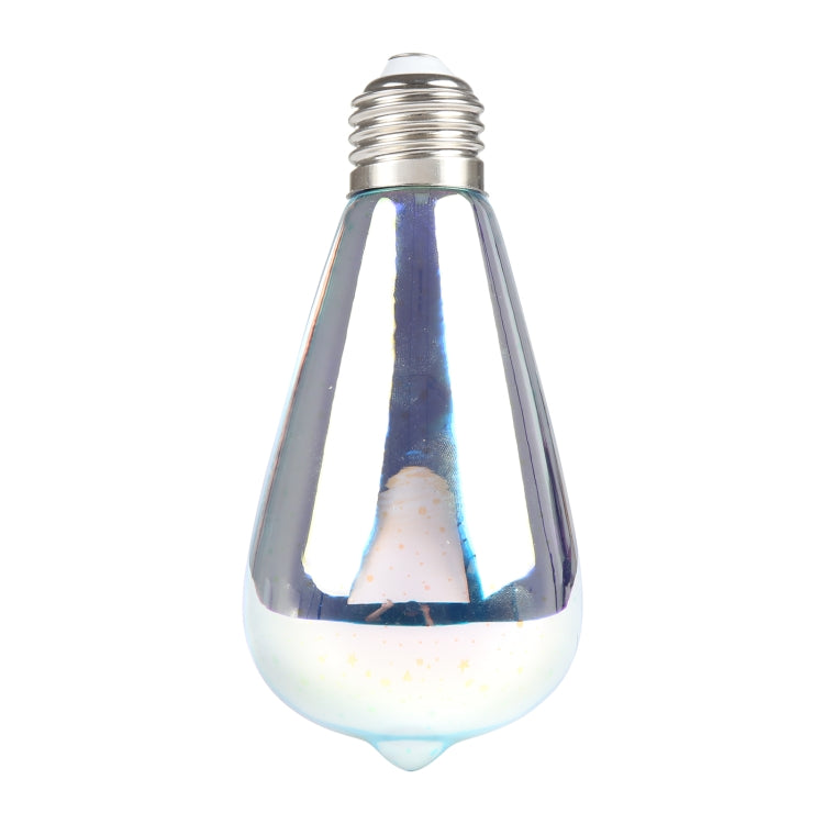 ST64 E27 4W Warm Light 3D Fireworks LED Bulb AC 110-265V