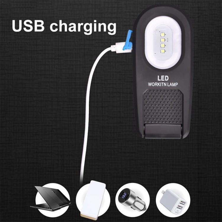 W554 Adjustable USB Charging Magnet LED Working Lamp with Hook