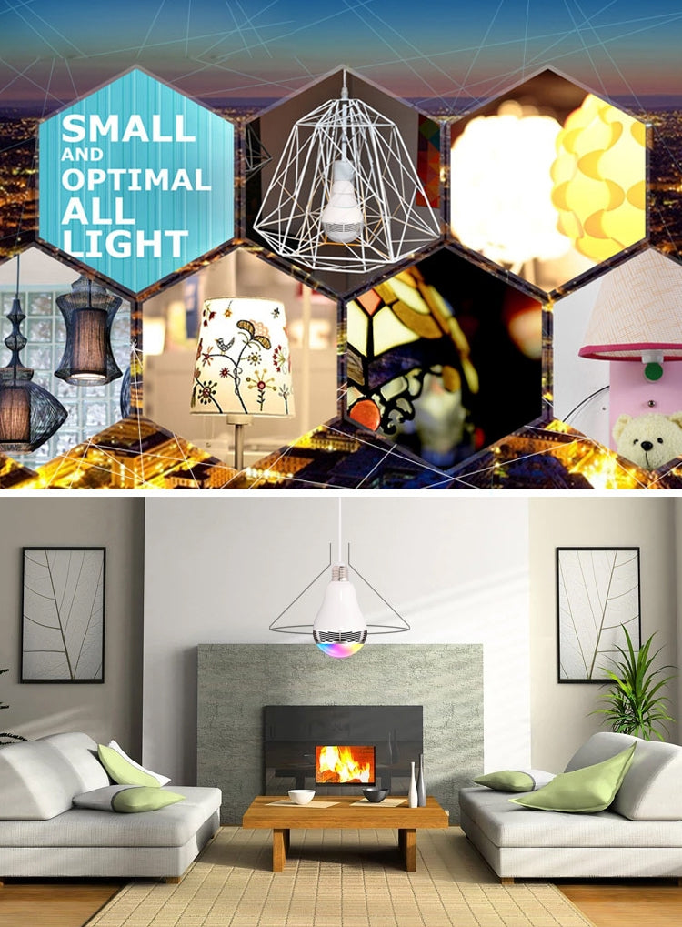 E27 RGB LED Bluetooth Speaker Light / Energy Saving Lamps, Supports APP, AC 100-240V