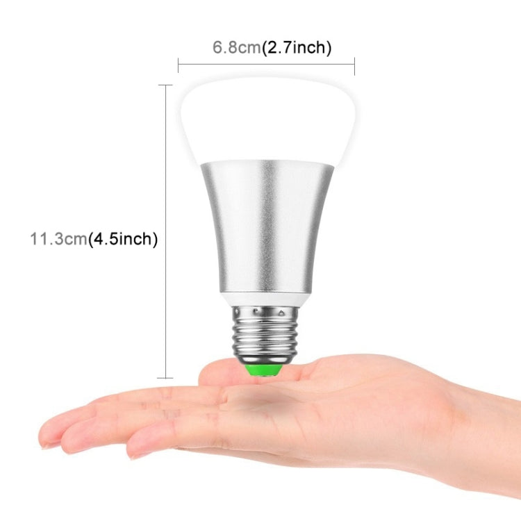 E27 10W RGBW LED Light Bulb , 2800-6500K with Remote Control for Bedroom / Hotel / Bar, AC 85-265V
