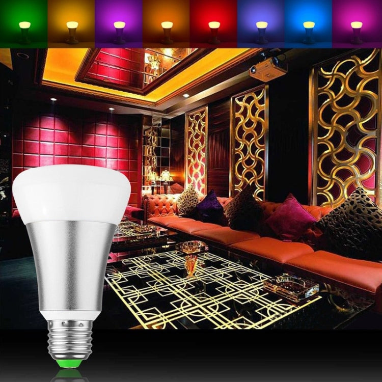 E27 10W RGBW LED Light Bulb , 2800-6500K with Remote Control for Bedroom / Hotel / Bar, AC 85-265V