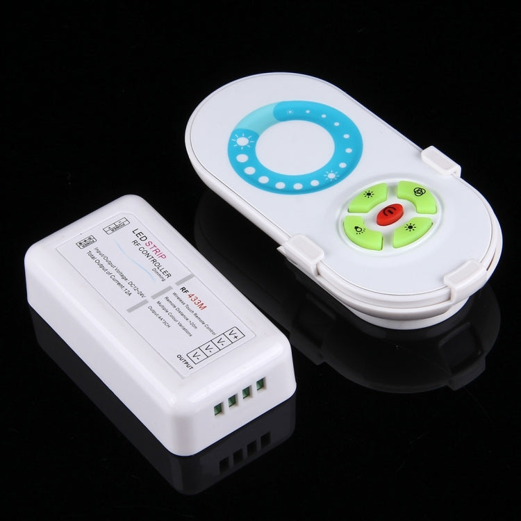 S201 Single Channel 433MHz RF Wireless LED Strip Controller with Wall Mount, Half-touch, 5 Keys, Voltage: DC 12-24V
