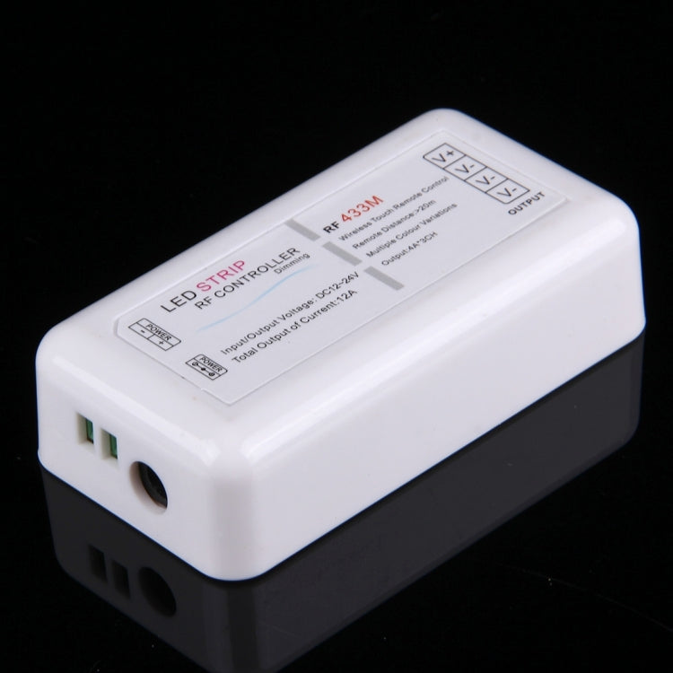 S201 Single Channel 433MHz RF Wireless LED Strip Controller with Wall Mount, Half-touch, 5 Keys, Voltage: DC 12-24V