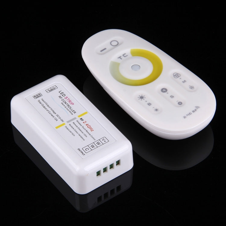 S302 Dual Channels  2.4GHz RF Wireless LED Strip Controller with Wall Mount, Half-touch, 5 Keys, DC 12-24V 18A